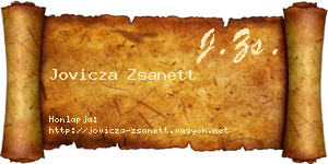 Jovicza Zsanett névjegykártya